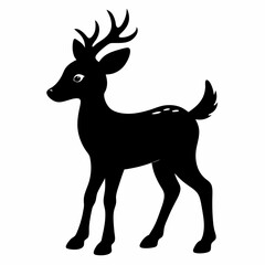 Caribou on white background 