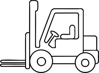 지게차 간단한 라인 드로잉 
A forklift drawing design for coloring