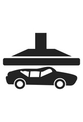 Car crushing machine icon. vehicle compression.
Automobile press symbol. heavy industrial work.
Vehicle compacting diagram:. mechanical compression process.
