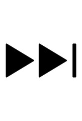 Fast forward, skip, or next track media control icons.
Playback navigation: rewind, play/pause, and fast forward symbols.
Media player controls. reverse, play, and next functions.
