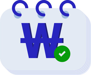 저축 달력 일러스트