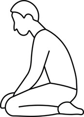 vector illustration of a naked woman