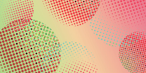 カラフル　網点　デジタル　模様　背景