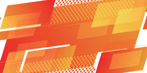 Gordijnen オレンジ　テクノロジー　デジタル　模様　背景 © J BOY