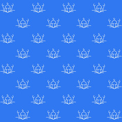Minimalist Mosque Vector Islamic Seamless Pattern