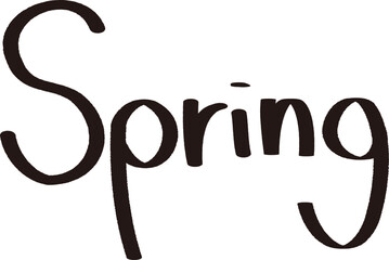 シンプルな手書きの「Spring」の文字