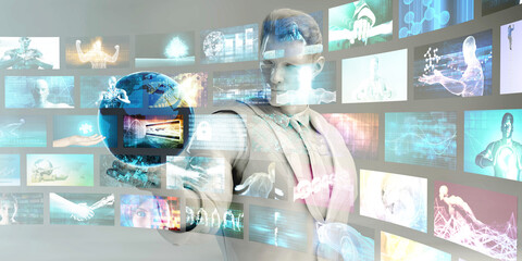 Businessman Looking at Global Expansion