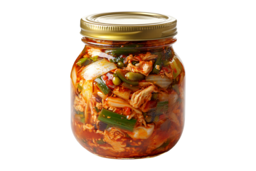 Kimchi On Jar isolated on a transparent background