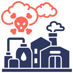 Fototapeta premium Air Pollution Icon