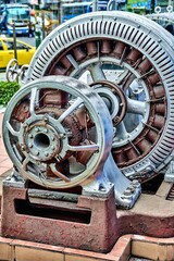 First hydroelectric generator installed in Ambato, Ecuador, operated from 1914 to 1993 showcasing...