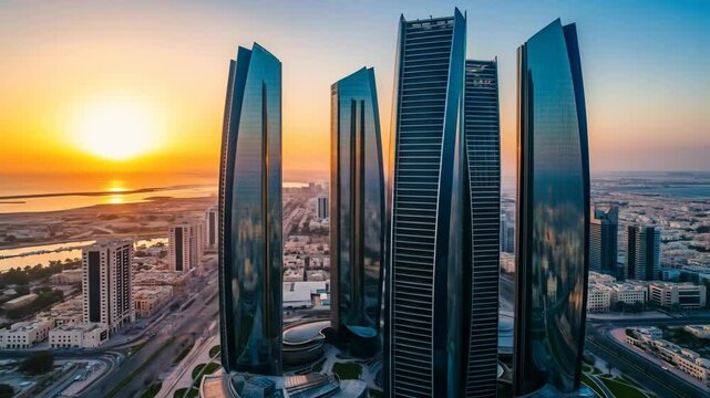 Sunrise Etihad Towers Close View