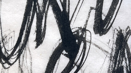 ink painting washi paper texture background material, sumi drawing, brush pen art drawing, washi paper texture