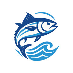 A Majestic Tuna Leaps Above the Ocean Waves.