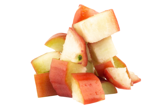 rose apple slice piece on white fruit