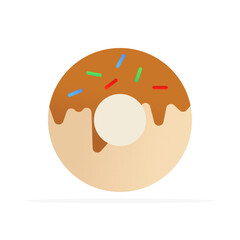 Donut icon, colored flat vector. Modern and minimalist design.