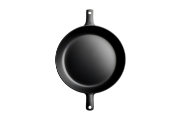 Non stick frying pan isolated on a transparent background