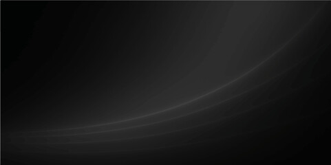 Abstract dark blue background with flowing light waves and digital lines