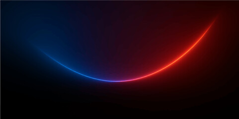 Abstract red and blue light beams glow in a dark, looping energy wave design, perfect for digital art backgrounds
