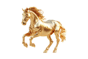 Fototapeta premium golden horse isolated on a transparent background