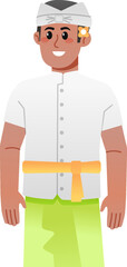 Illustration of Indonesian Traditional Attire