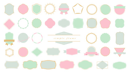 ゆめかわいいシンプルフレームセット