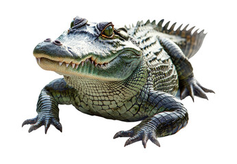 Detailed Close-Up of a Realistic Crocodile with Textured Skin and Unique Expression
