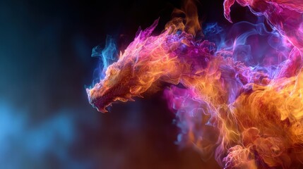Obraz premium Colorful abstract dragon
