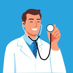 Smiling Male Doctor with Stethoscope