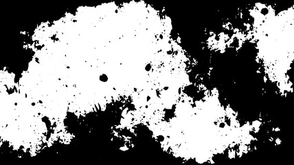 Obraz premium Grunge Border Ink Splatter Texture with Black Paint Blots and Distressed Frame in Black and White
