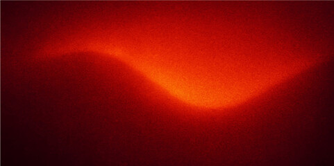 Red abstract background with glowing hearts and light waves, a colorful vector illustration