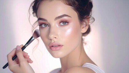 輝くツヤ肌メイク / メイクアップの瞬間 / 美しさを引き出すブラシテクニック