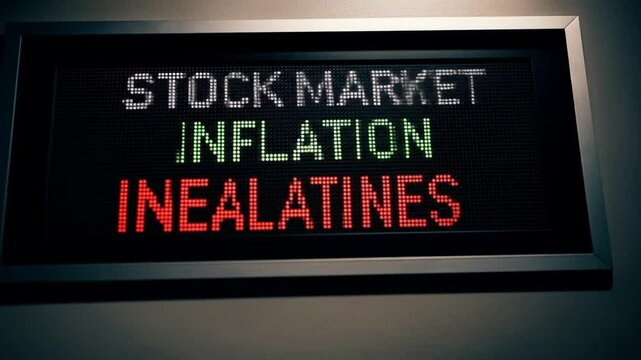Stock Market, Inflation, and Inequalities on LED Display