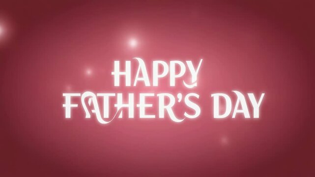 HAPPY FATHER'S DAY pink background with springling lights floating.ai