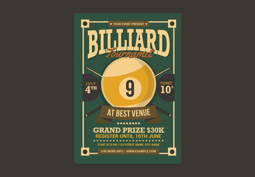 Billiards Tournament Flyer