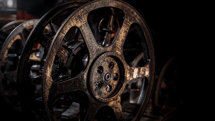 Obraz premium Cinematic essence of timeless film reels