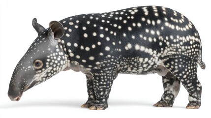 Side view of a small, spotted mammal