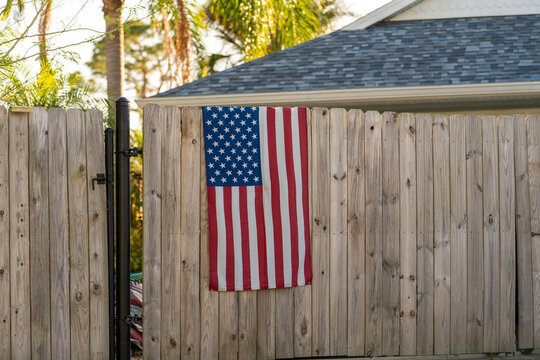 Privacy fence surrounding private property grounds for backyard protection in southern Florida