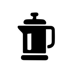 icon with coffee processing machine theme with black and white vector design
