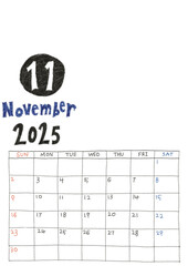 2025 년 달력 11월