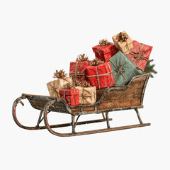 Christmas Sleigh Overflowing with Presents - Festive Holiday Season Image