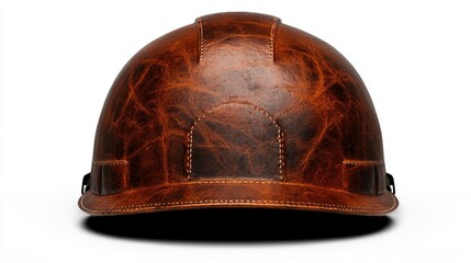Vintage Brown Leather Helmet: A Classic Head Protector