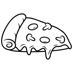 pizza fast food vector icon