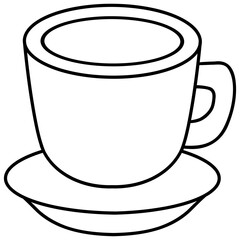 coffee cup vector icon line