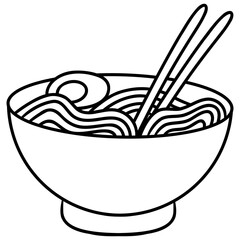 ramen noodle in bowl with chopsticks