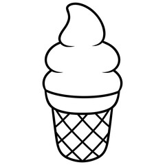 ice cream cone icon line