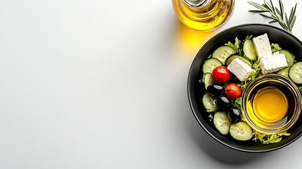 Mediterranean Salad with Olive Oil Dressing