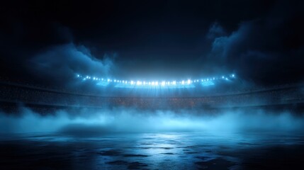Empty stadium night