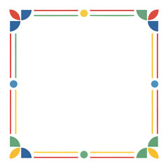 Geometric Design: A clean and elegant geometric frame design, perfect for adding a touch of style to any creative project. It features a simple, yet sophisticated.