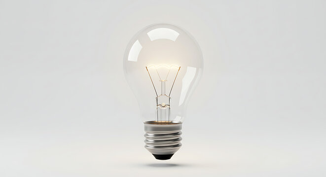 3D Light Bulb Innovation Concept