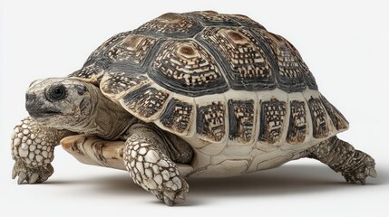 Tortoise in profile, side view